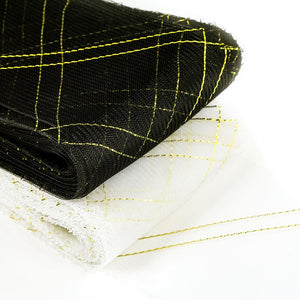 Crinoline 6" / 15cm - Metallic Threads w Zig-Zag Pattern