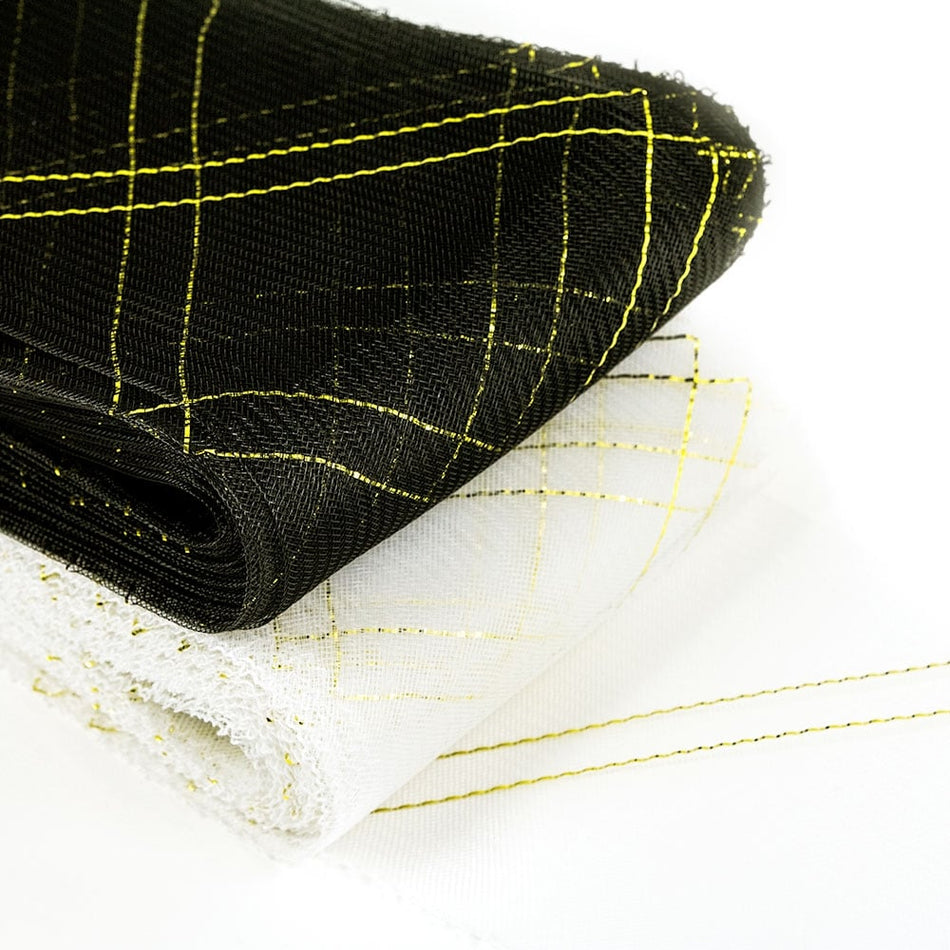 Crinoline 6" / 15cm - Metallic Threads w Zig-Zag Pattern