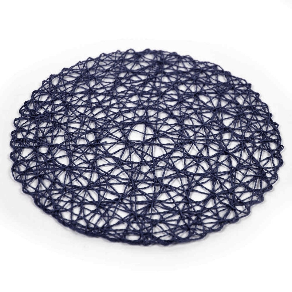 Paper Woven Flat Round Mat Base - Open Web 38cm/15"