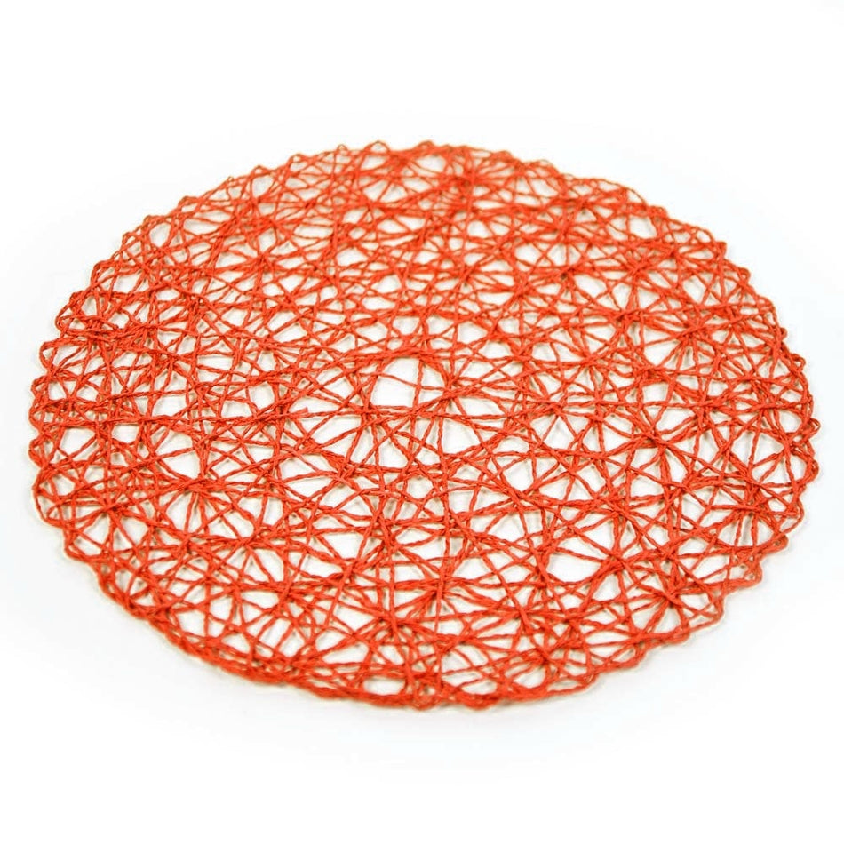 Paper Woven Flat Round Mat Base - Open Web 38cm/15"