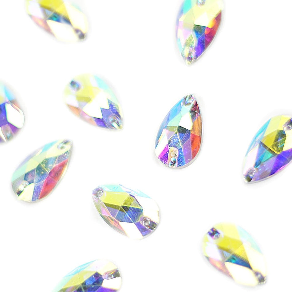 Teardrop/Pear Resin Sew-On Rhinestones