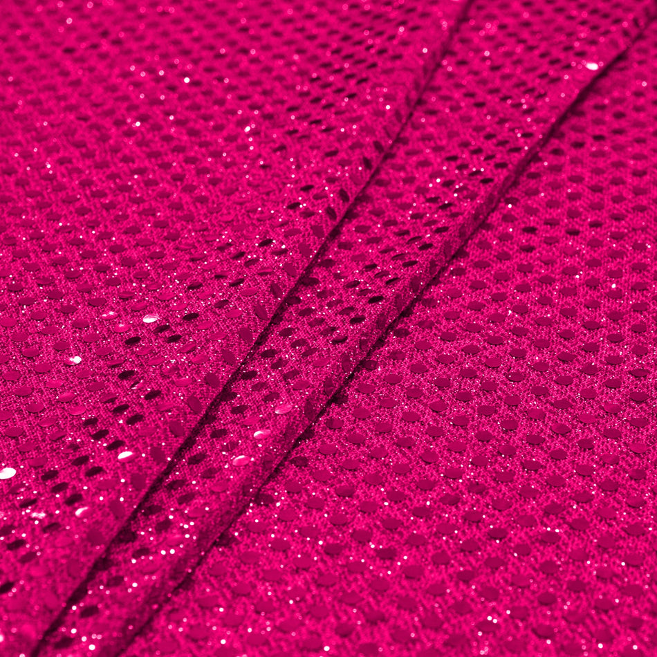 Disco Round Sequins on Mesh Net w Lurex - 3mm