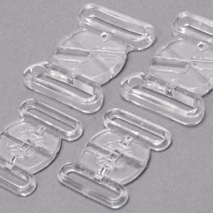Bra Back - Slide Clasp / Latch - Clear (2 Pack)