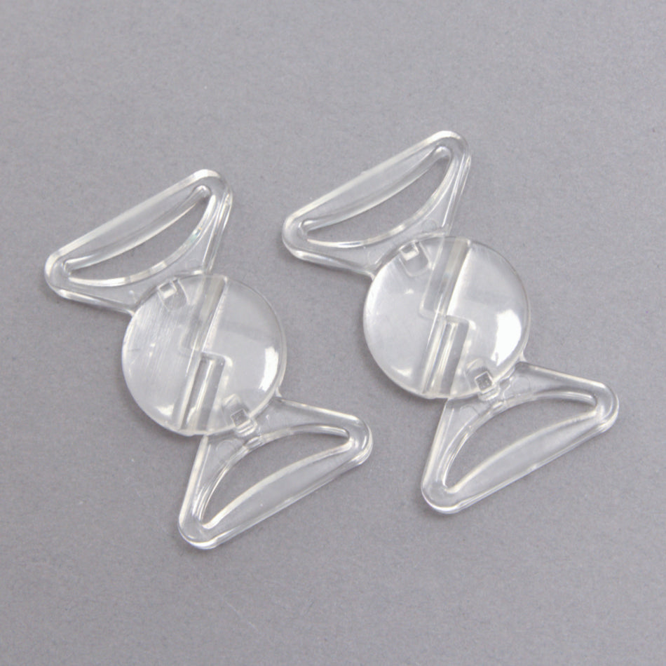 Bra Back - Slide Clasp / Latch - Clear (2 Pack)