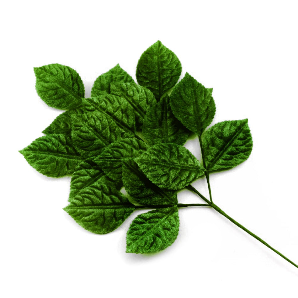 Velvet Leaves & Branch Spray