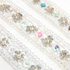 Diamond & Flower Sequin Lurex Trim