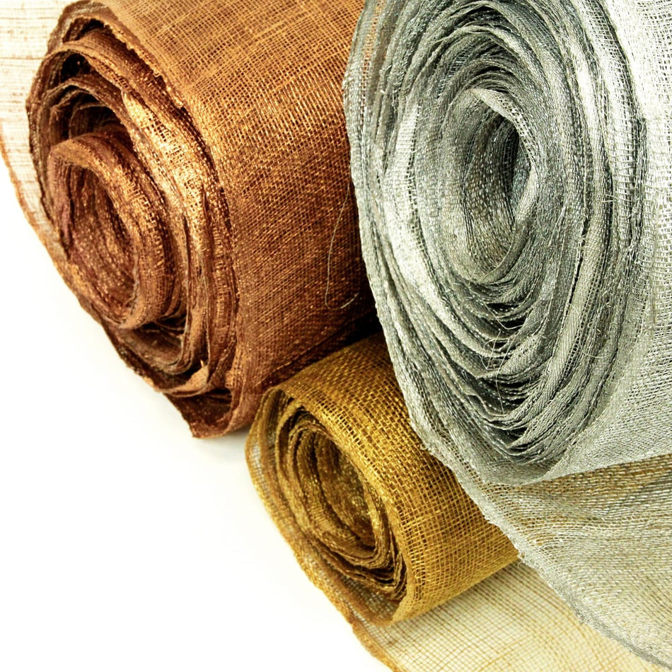 Standard Weave Sinamay Fabric - Metallic Colours