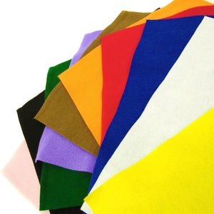 Acrylic Craft Felt - Pre-Cut Sheets (10 Pack)