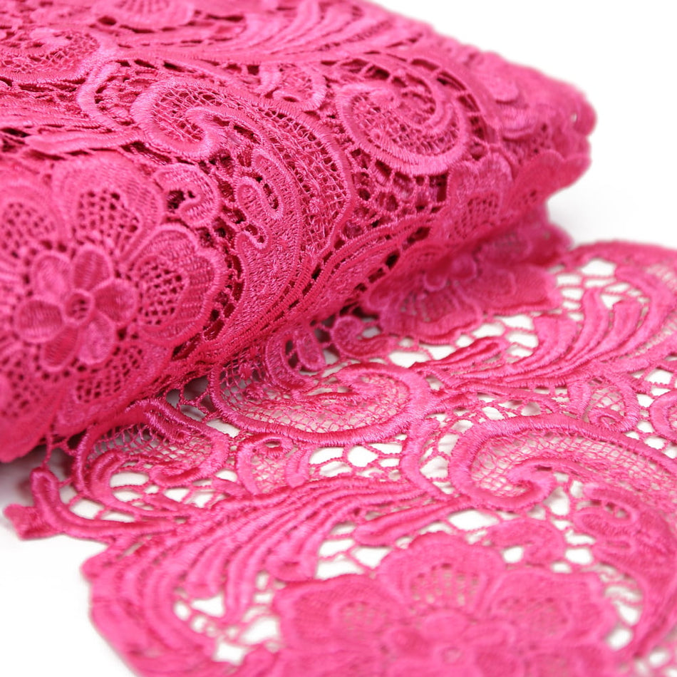 Lace Guipure Trim w Floral Swirls
