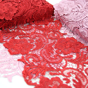Lace Guipure Trim w Floral Swirls