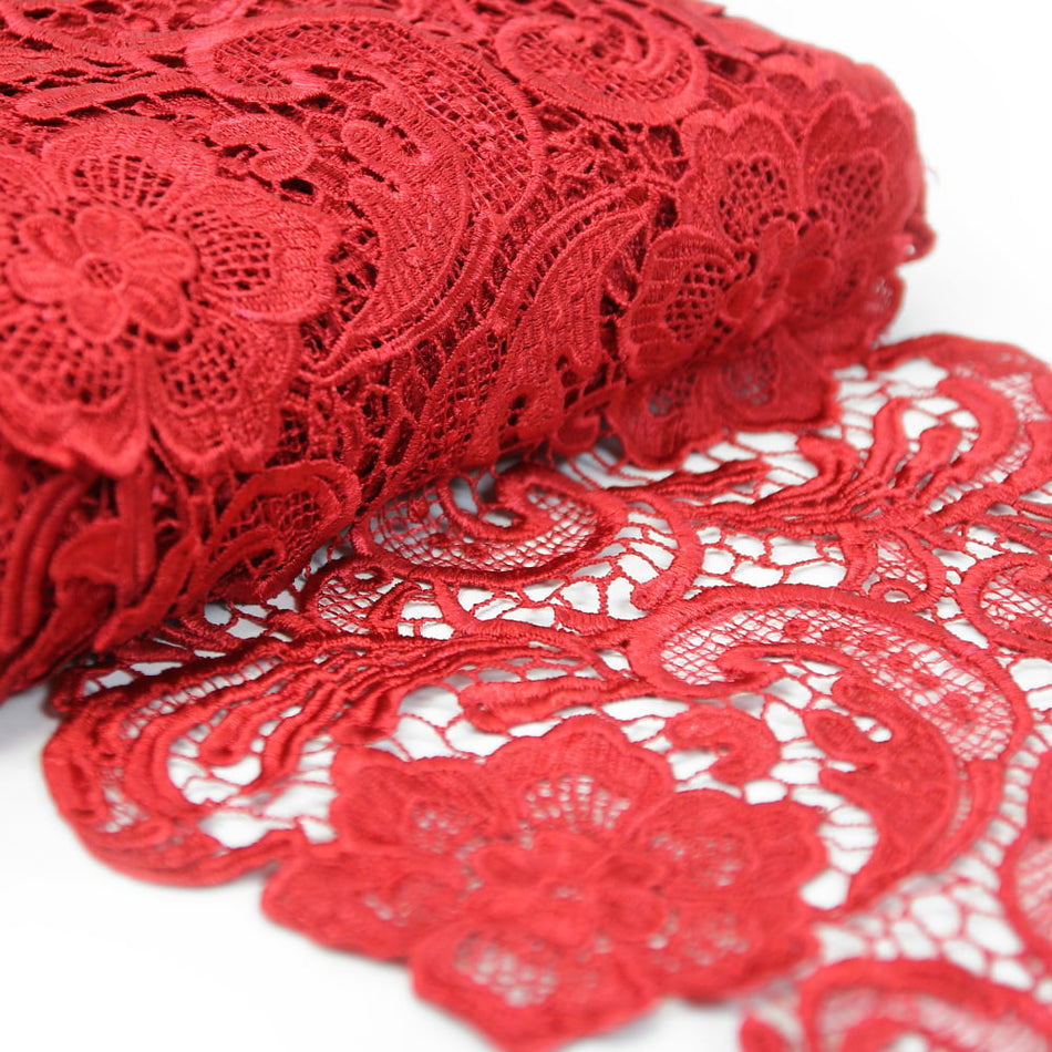 Lace Guipure Trim w Floral Swirls
