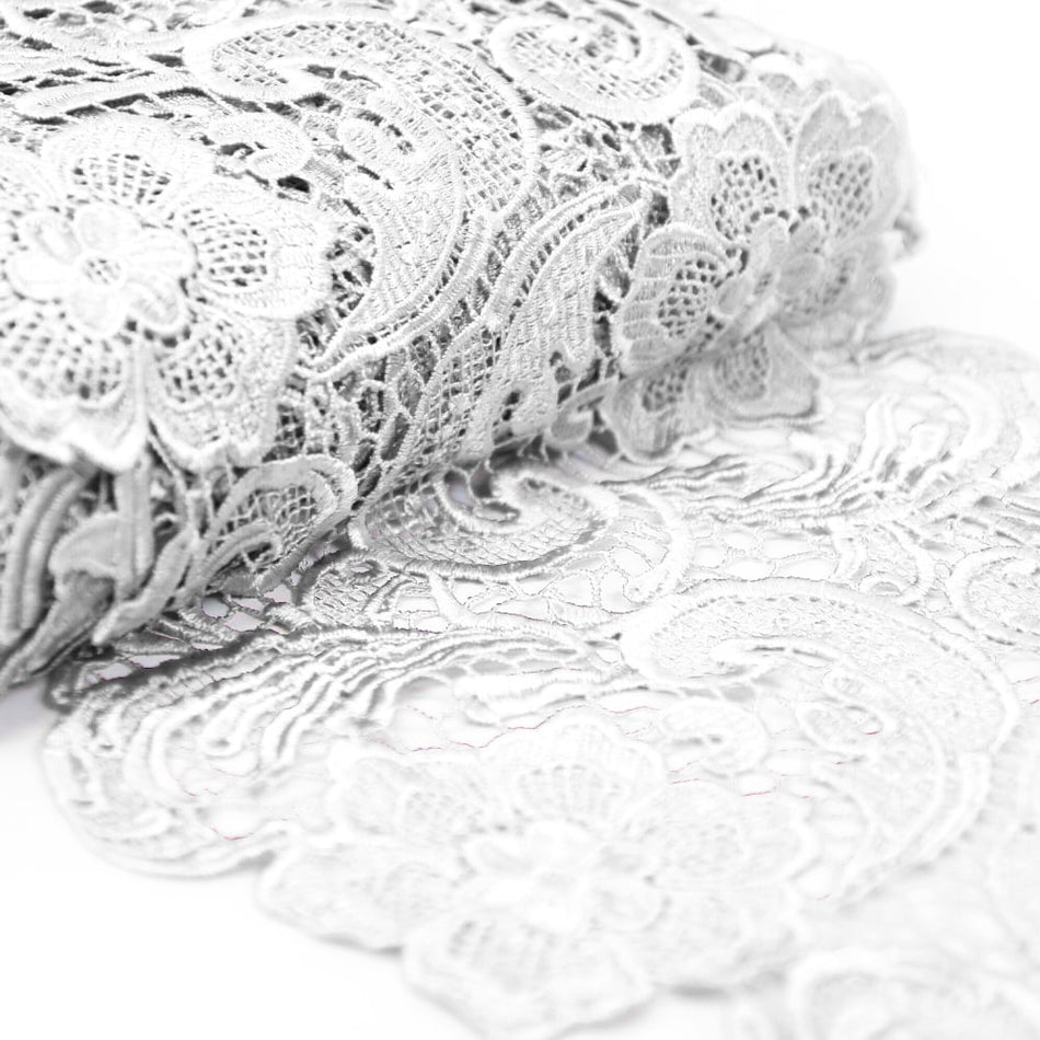 Lace Guipure Trim w Floral Swirls