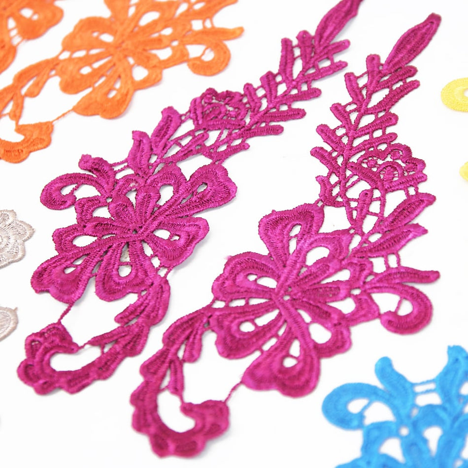 Oleander Guipure Lace Motif (Pair)