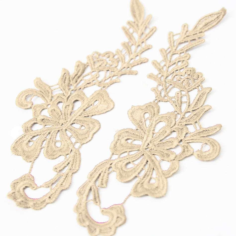 Oleander Guipure Lace Motif (Pair)