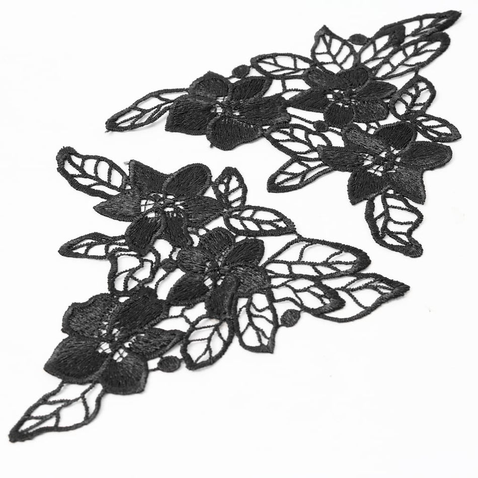 Floral Gypsy Trio Guipure Lace Motif (Pair)