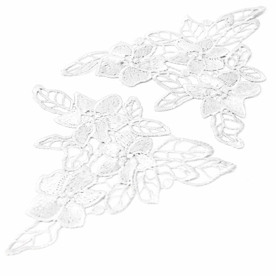 Floral Gypsy Trio Guipure Lace Motif (Pair)