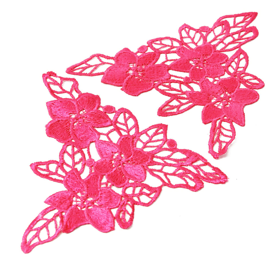 Floral Gypsy Trio Guipure Lace Motif (Pair)
