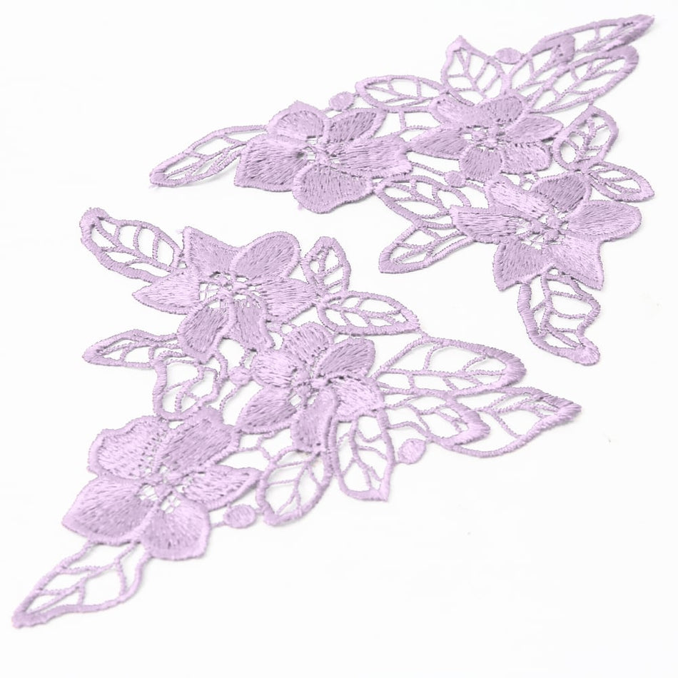 Floral Gypsy Trio Guipure Lace Motif (Pair)