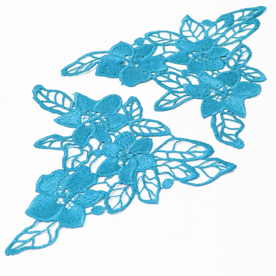 Floral Gypsy Trio Guipure Lace Motif (Pair)