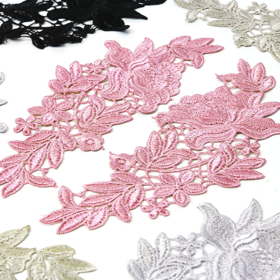 Magnolia Guipure Lace Motif (Pair)