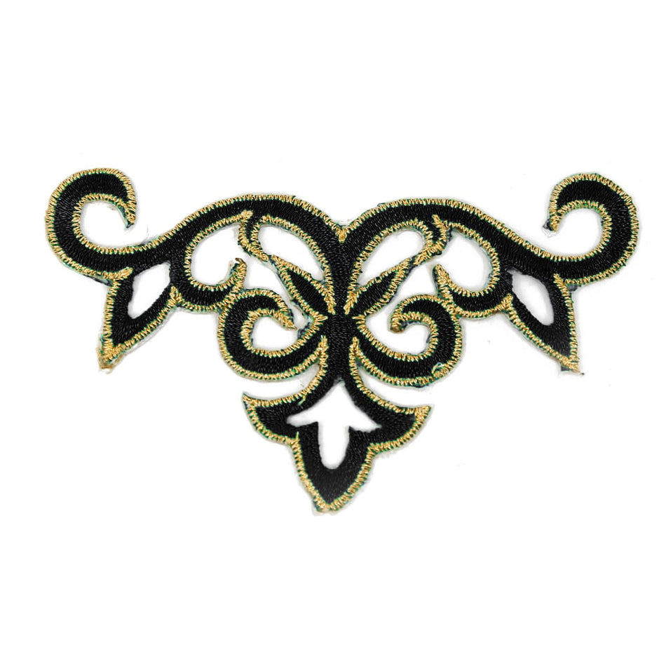 Crest Royal Swirl Iron-On Embroidered Motif