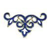 Crest Royal Swirl Iron-On Embroidered Motif