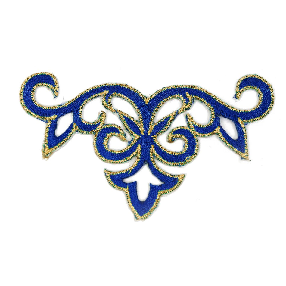 Crest Royal Swirl Iron-On Embroidered Motif