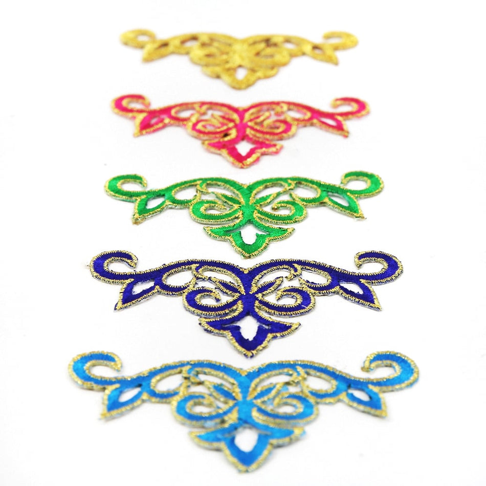Crest Royal Swirl Iron-On Embroidered Motif