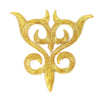 Fleur Crest Royal Swirl Iron-On Embroidered Motif