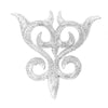 Fleur Crest Royal Swirl Iron-On Embroidered Motif