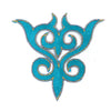 Fleur Crest Royal Swirl Iron-On Embroidered Motif