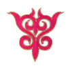 Fleur Crest Royal Swirl Iron-On Embroidered Motif