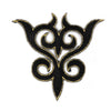 Fleur Crest Royal Swirl Iron-On Embroidered Motif