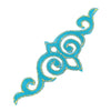Royal Swirl Iron-On Embroidered Motif - 13.5cm