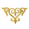 Heart Crest Royal Swirl Iron-On Embroidered Motif