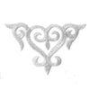 Heart Crest Royal Swirl Iron-On Embroidered Motif
