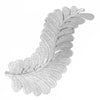 Baroque Laurel Leaf Iron-On Embroidered Motif (Pair)
