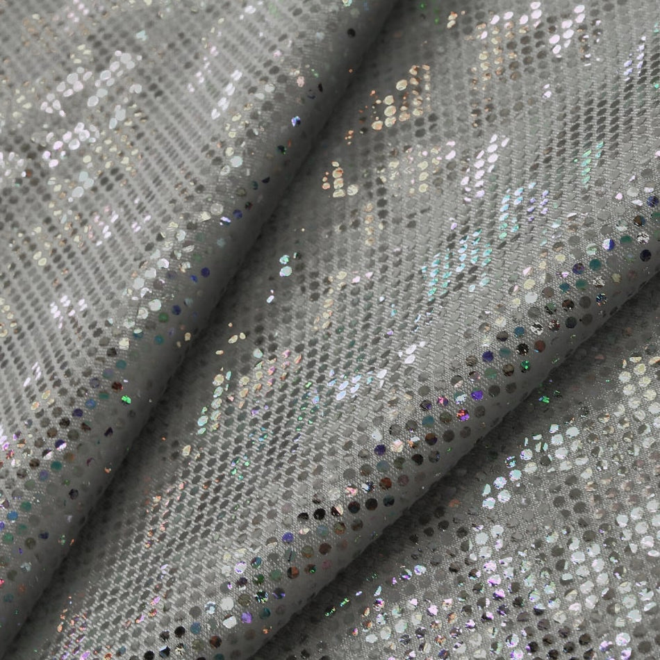 Disco Glass Hologram Foil/Fog Finish Nylon Spandex