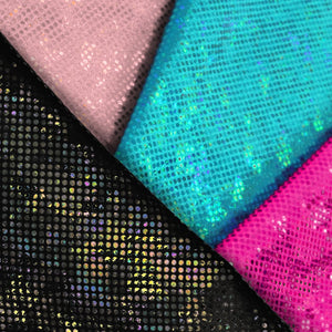 Disco Glass Hologram Foil/Fog Finish Nylon Spandex