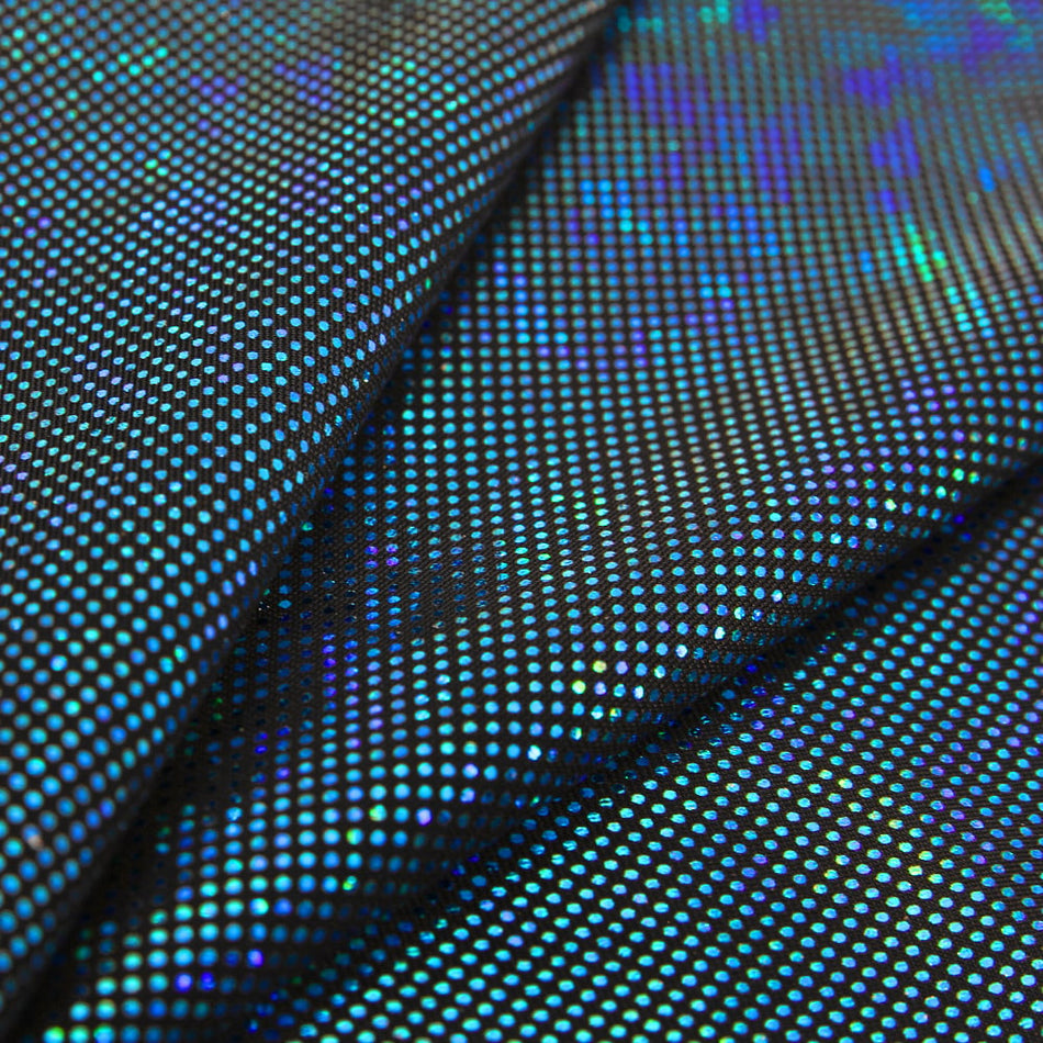Disco Glass Hologram Foil/Fog Finish Nylon Spandex