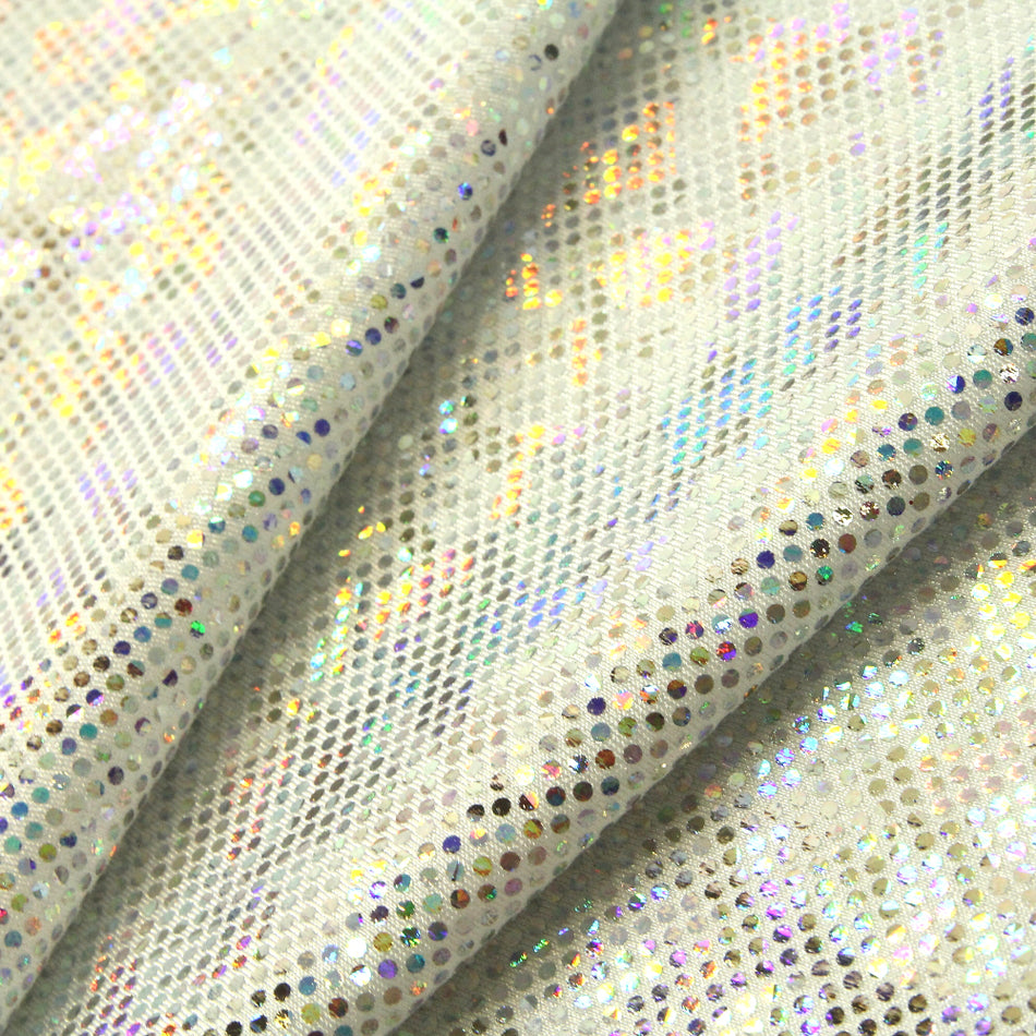 Shattered Glass Hologram Foil/Fog Finish Nylon Spandex