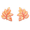 Hickory Leaf Sequin & Beaded Motif (Pair)