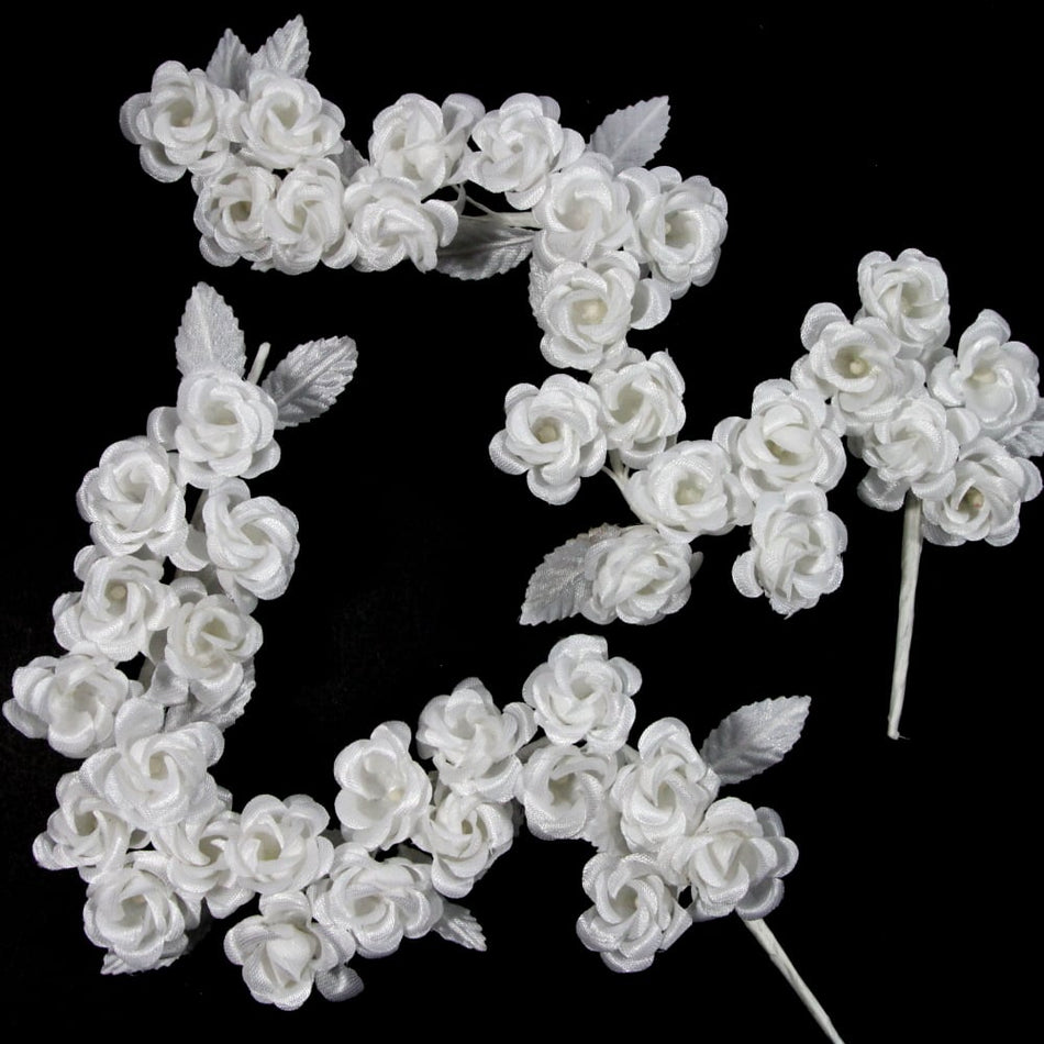 Flower Mini Rose Clusters on Wire Vine