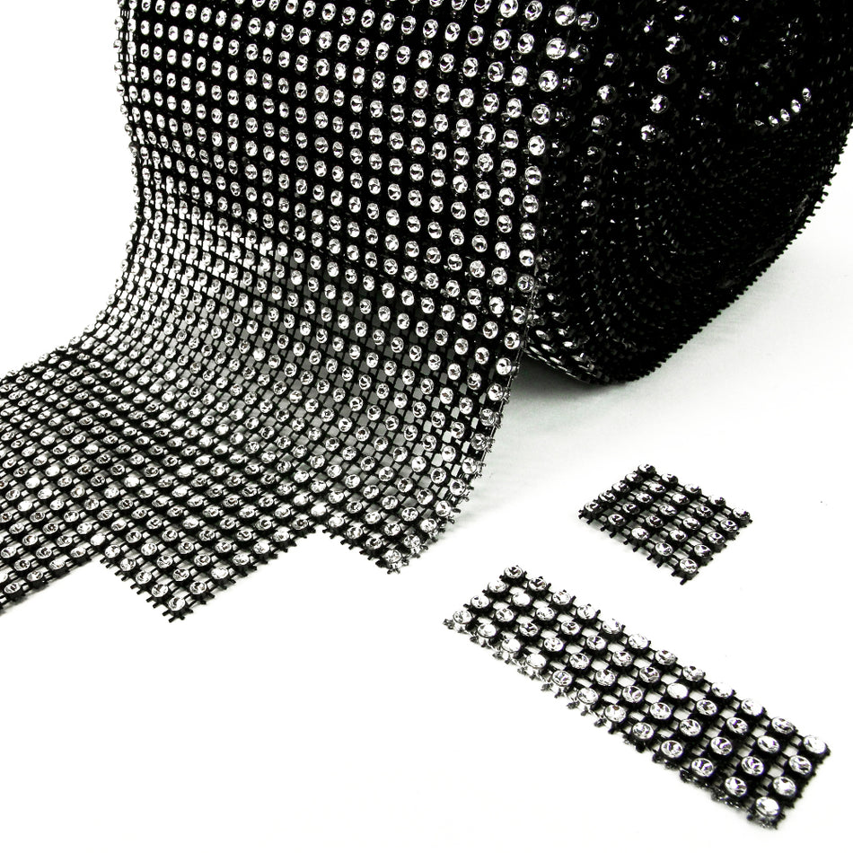Diamante Effect Mesh Trim