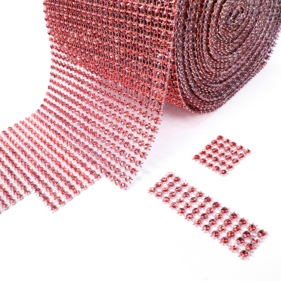 Diamante Effect Mesh Trim