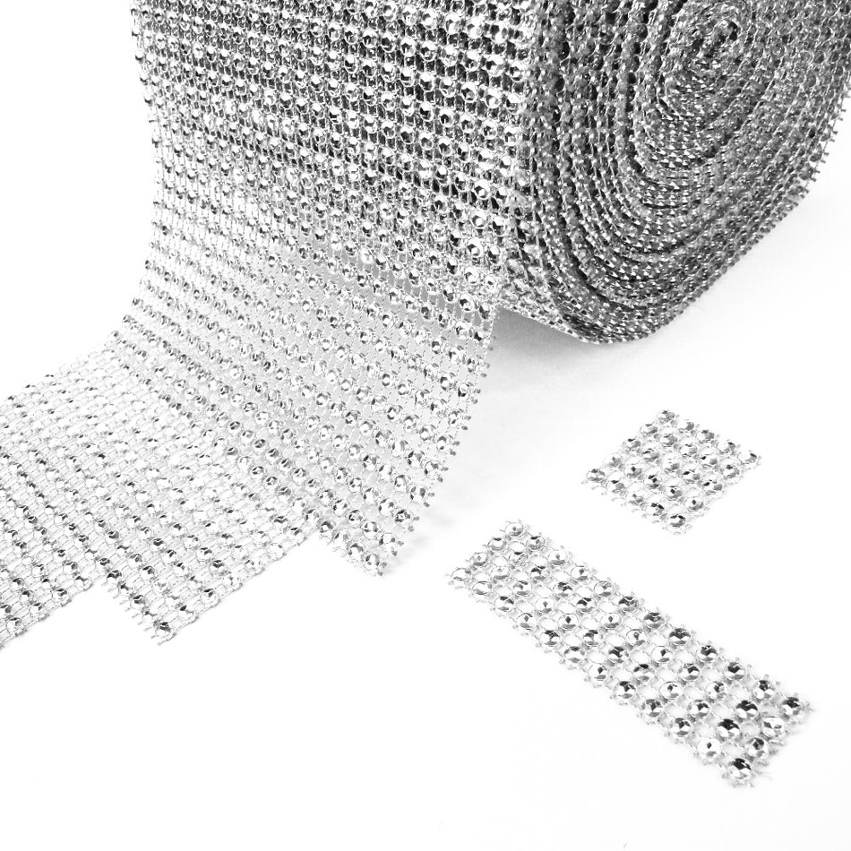 Diamante Effect Mesh Trim