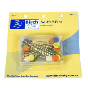 Birch - No-Melt Marking Flower Head Pins