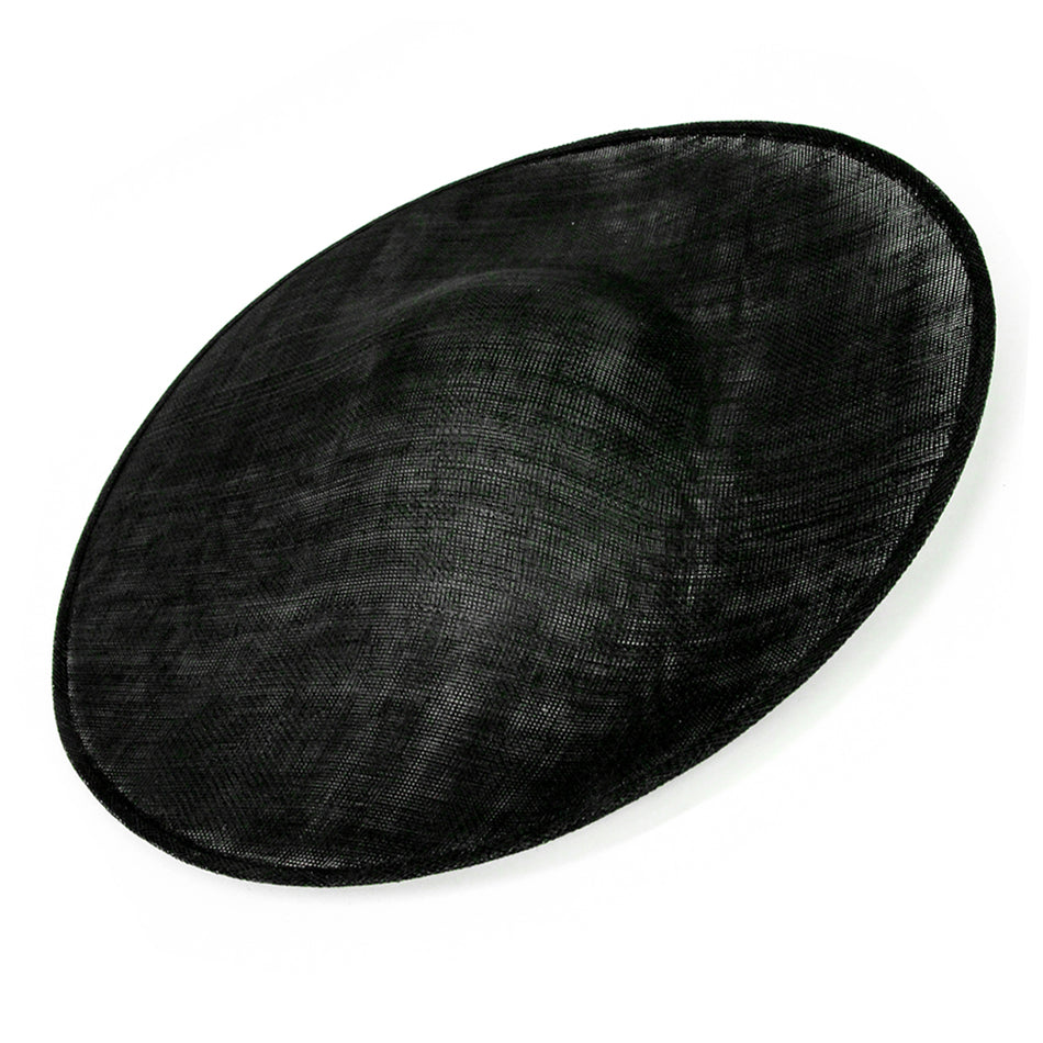 Large Slanted Brim Sinamay Saucer Disc Base