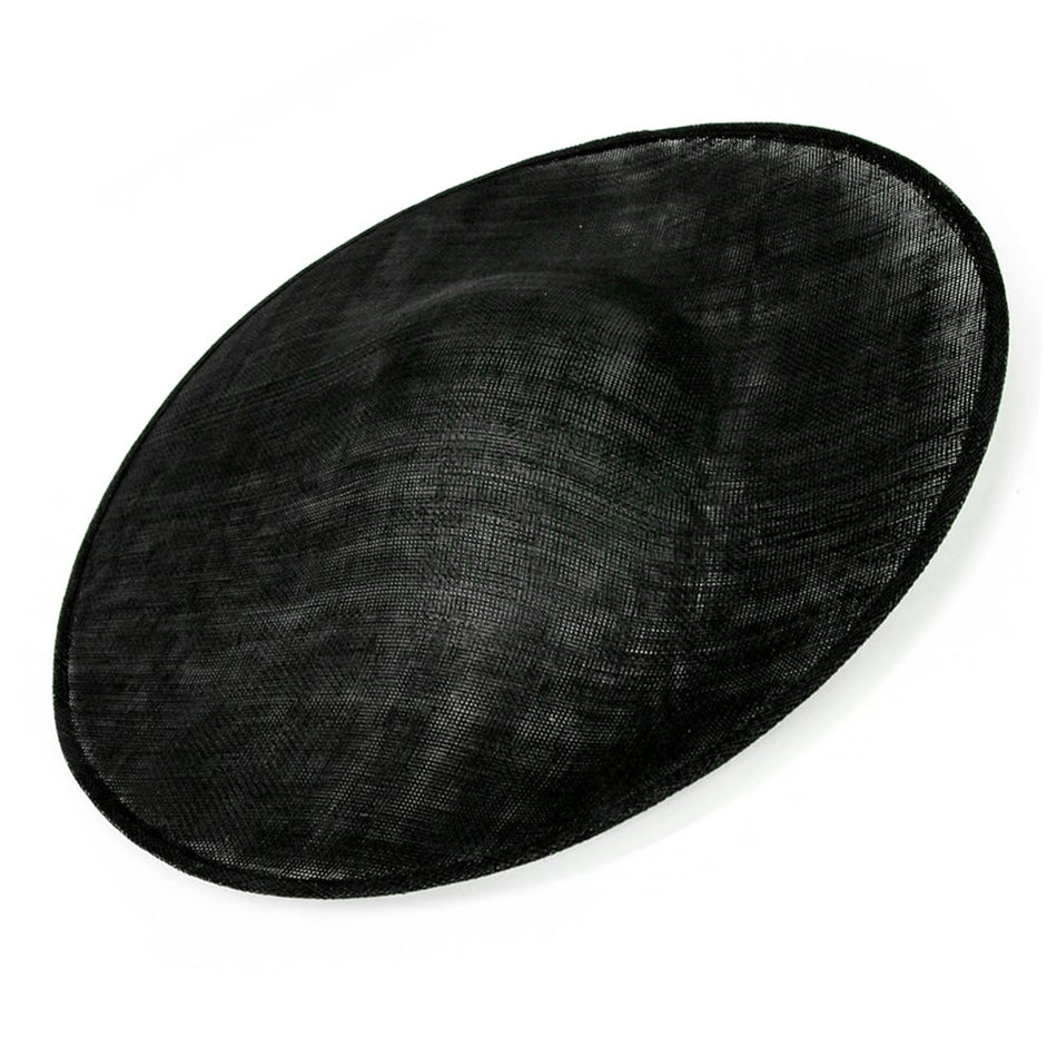 Large Slanted Brim Sinamay Saucer Disc Base