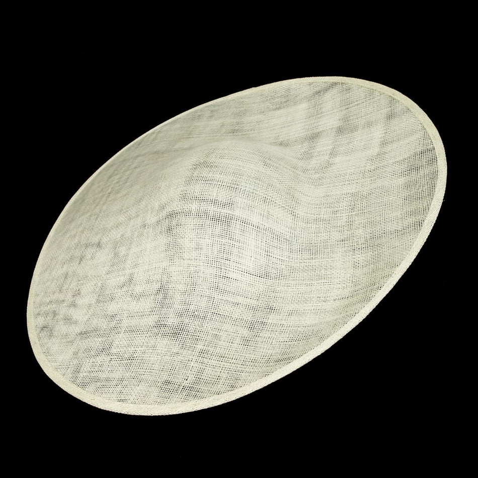 Large Slanted Brim Sinamay Saucer Disc Base